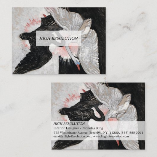 The Swan, Group IX, No.2 van Hilma af Klint Visitekaartje (Voorkant / Achterkant)