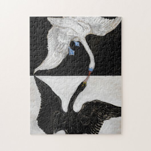 The Swan No.1 van Hilma af Klint Legpuzzel (Verticaal)