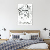 The Swan Theater, Southwark Canvas Afdruk (Insitu (Slaapkamer))