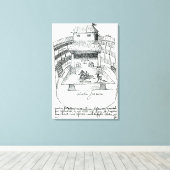 The Swan Theater, Southwark Canvas Afdruk (Insitu (Houten vloer))