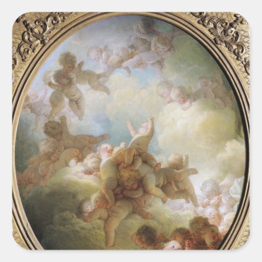 The Swarm of Cupids, c.1767 Vierkante Sticker (Voorkant)