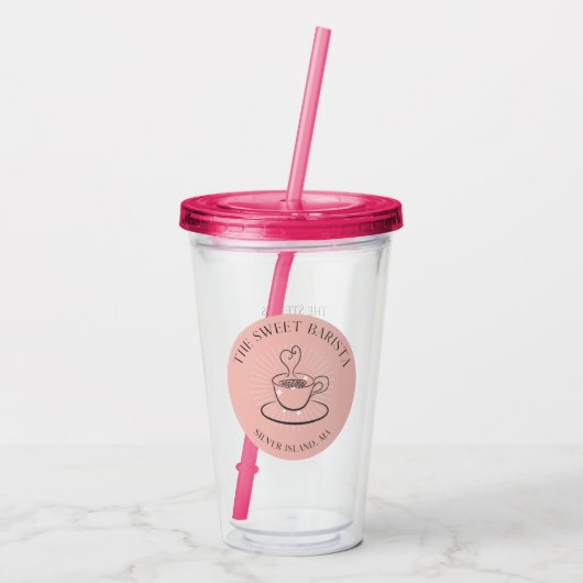 The Sweet Barista Acryltumbler Acryl Drinkbeker (Achterkant)