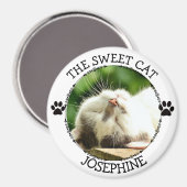 THE SWEET CAT: Humoristische Pawprints Foto Button Magneet (Voorkant / Achterkant)