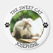THE SWEET CAT: Humoristische Pawprints Foto Button