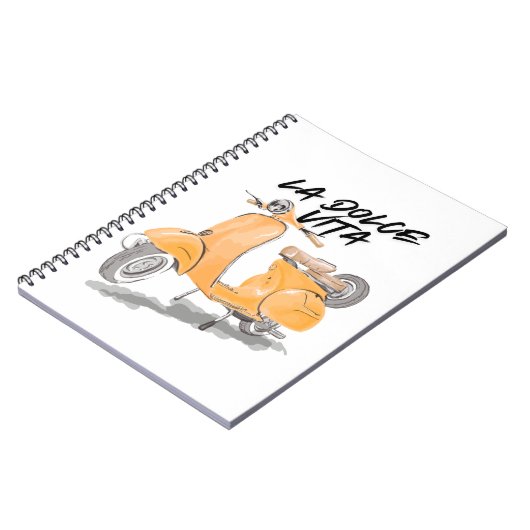 THE SWEET LIFE MOTORCYCLE Tote Bag notebook Notitieboek (Linkerzijde)