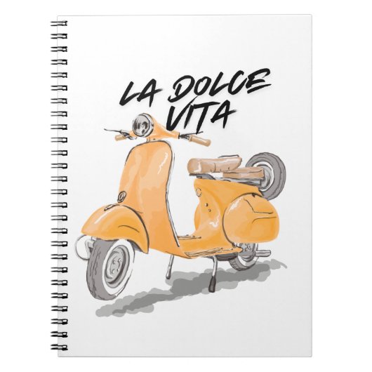 THE SWEET LIFE MOTORCYCLE Tote Bag notebook Notitieboek (Voorkant)