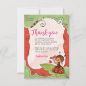 The Sweet Little Ladybug & Heart Card  Bedankkaart (Voorkant)