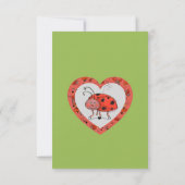 The Sweet Little Ladybug & Heart Card  Bedankkaart (Achterkant)