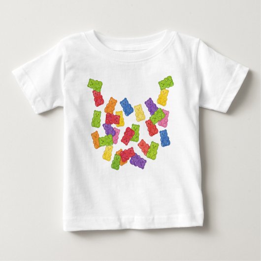 The Sweetest Bib" - Falling Rainbow Gummy Bear Nec (Voorkant)