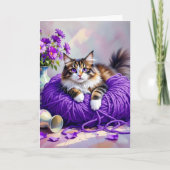 The Sweetest Cat Themed  Birthday Card for Her Kaart (Voorkant)