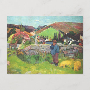 The Swineherd - Paul Gauguin Briefkaart