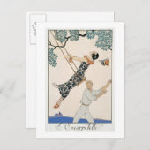 The Swing, 1923 (pochoir print) Briefkaart (Voorkant / Achterkant)