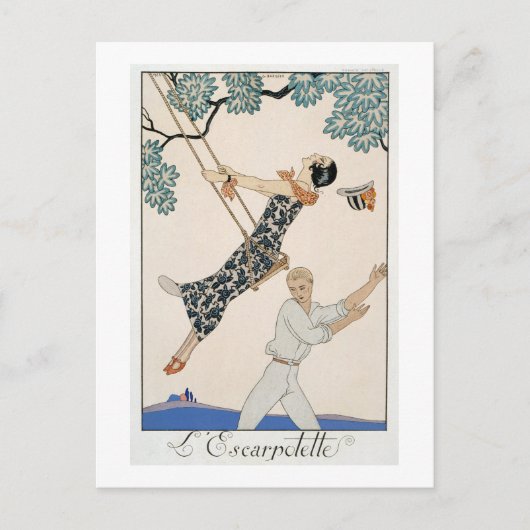 The Swing, 1923 (pochoir print) Briefkaart (Voorkant)