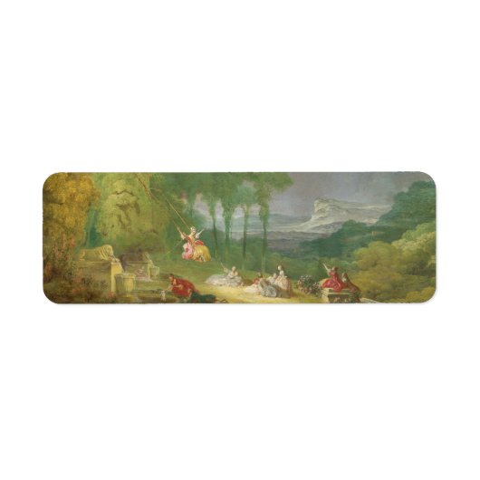 The Swing by Jean-Honore Fragonard Etiket (Voorkant)