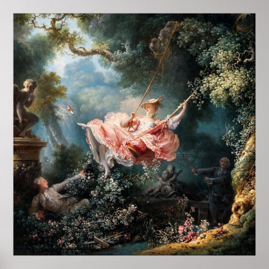 The Swing by Jean-Honore Fragonard Poster (Voorkant)