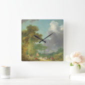 The Swing by Jean-Honore Fragonard Vierkante Klok (Huis)