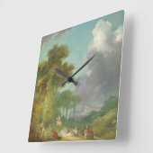 The Swing by Jean-Honore Fragonard Vierkante Klok (Hoek)