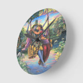 The Swing Pastime - Radha en Krishna Ronde Klok (Hoek)