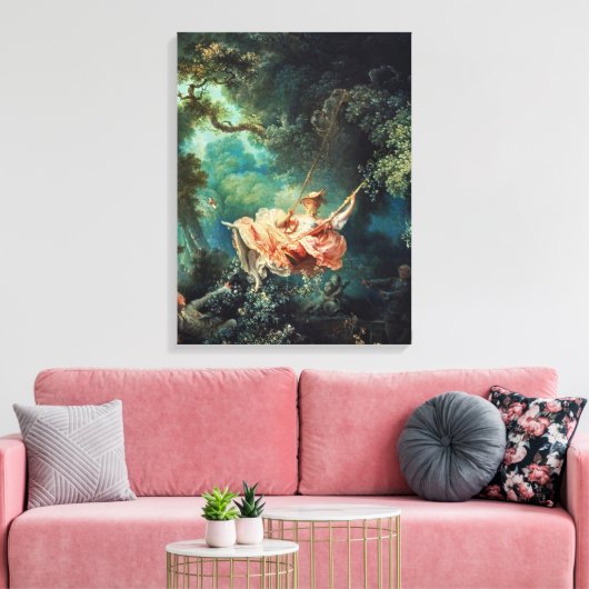 The Swing, The Happy Accidents of the Swing Canvas Afdruk (Insitu (Woonkamer))