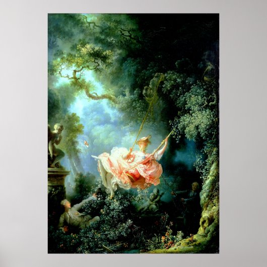 The Swing" van Jean-Honoré Fragonard Poster (Voorkant)