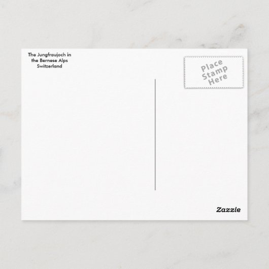 The Swiss Alps Postcard Briefkaart (Achterkant)