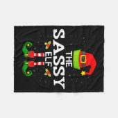 The Sy Elf Christmas Family Matching Pajama  Fleece Deken (Voorkant (Horizontaal))