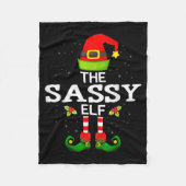 The Sy Elf Christmas Family Matching Pajama  Fleece Deken (Voorkant)