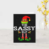 The Sy Elf Christmas Family Matching Pajama  Kaart (Gele Bloem)