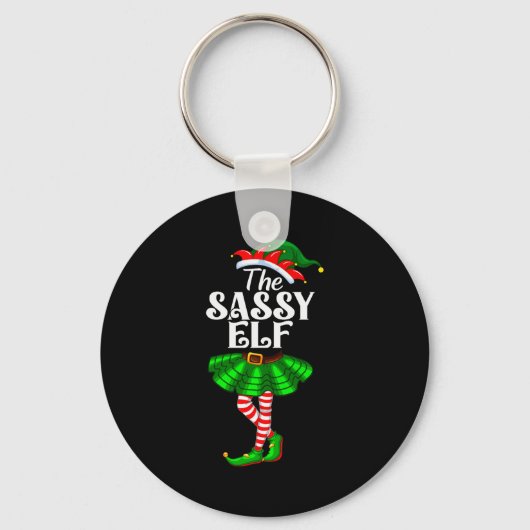 The Sy Elf Xmas Funny Christmas Matching Family Pa Sleutelhanger (Voorkant)