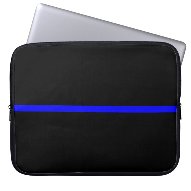 The Symbolic Thin Blue Line Statement Laptop Sleeve (Voorkant)