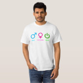 The Symbols of Male, Female and Geek - M1 T-shirt (Voorkant volledig)