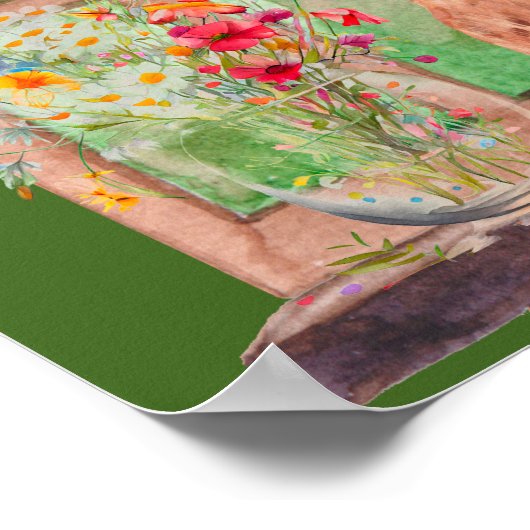 The Tabby Cat at the Window Schilderachtig Serene Poster (Hoek)