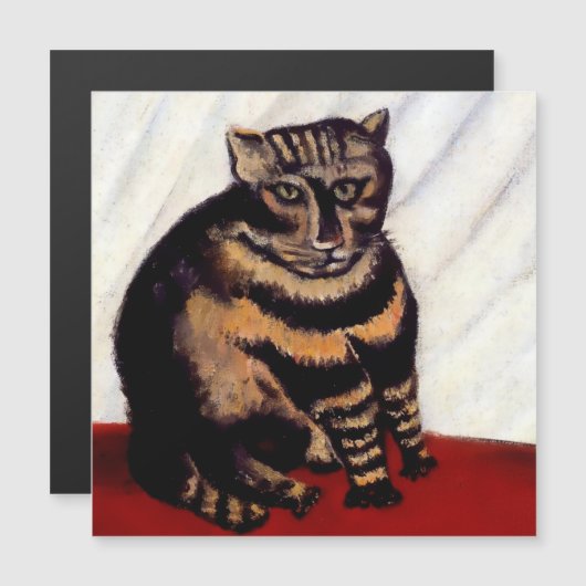 "The Tabby" van Henri Rousseau Magnetische Uitnodiging (Voorkant / Achterkant)