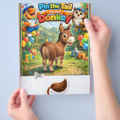 The tail on the donkey party bag game sheet flyer (Hand)