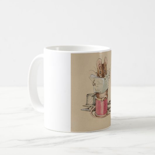 The Tailor Mouse (van Beatrix Potter) Koffiemok (Voorkant links)