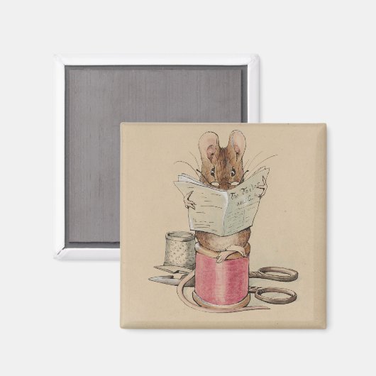 The Tailor Mouse (van Beatrix Potter) Magneet (Voorkant / Achterkant)