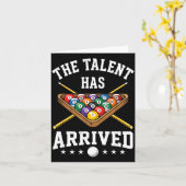 The Talent Has Arrived Funny Billiards Ol Player  Kaart (Gele Bloem)