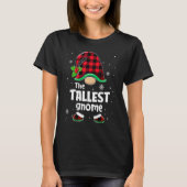 The Tallest Gnome Buffalo Plaid Christmas Matching T-shirt (Voorkant)
