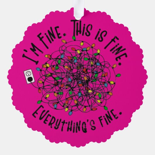 The Tangled Truth of Holiday Stress Ornament Kaart (Achterkant)