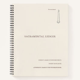 The Taper Flame- Minimalist Sacramental Notebook  Notitieboek