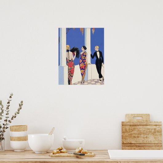 The Taste of Shawls, 1922 (pochoir print) Poster (Keuken)