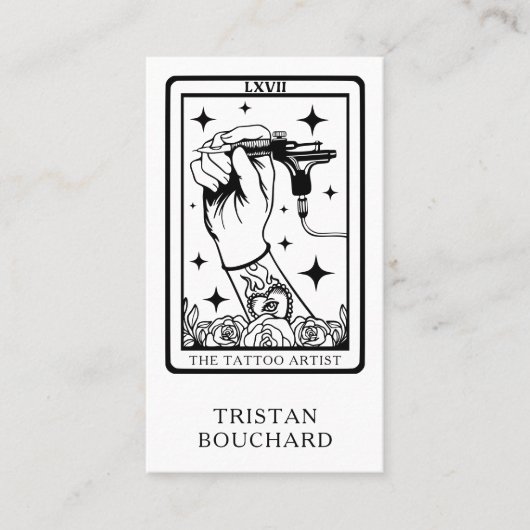 The Tattoo Artist Tarot Business Card Visitekaartje (Voorkant)
