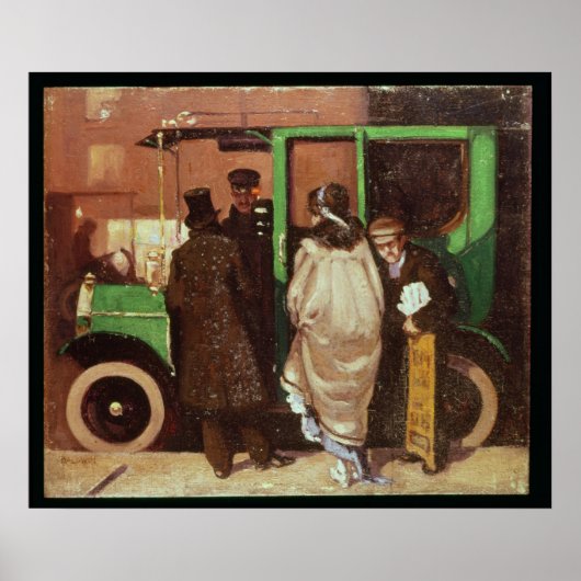 The Taxi Cab, c.1908-10 Poster (Voorkant)