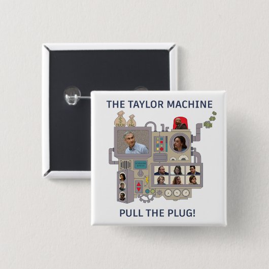 The Taylor Machine Vierkante Button 5,1 Cm (Voorkant /achterkant)