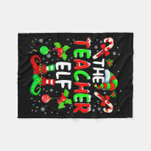 The Teacher Elf Costume Pajamas Pjs Christmas Xmas Fleece Deken (Voorkant (Horizontaal))