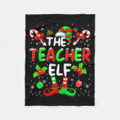 The Teacher Elf Costume Pajamas Pjs Christmas Xmas Fleece Deken (Voorkant)