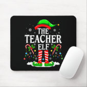 The Teacher Elf Funny Xmas Teachers Christmas Teac Muismat (Met muis)
