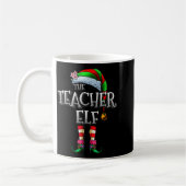 The Teacher Elf Shirt Matching Family Funny Christ Koffiemok (Links)