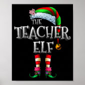 The Teacher Elf Shirt Matching Family Funny Christ Poster (Voorkant)
