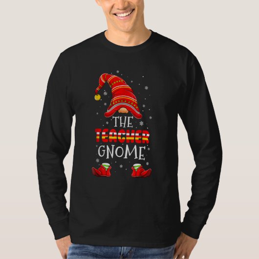 The Teacher Gnome Apparel Teach Matching Pajamas W T-shirt (Voorkant)